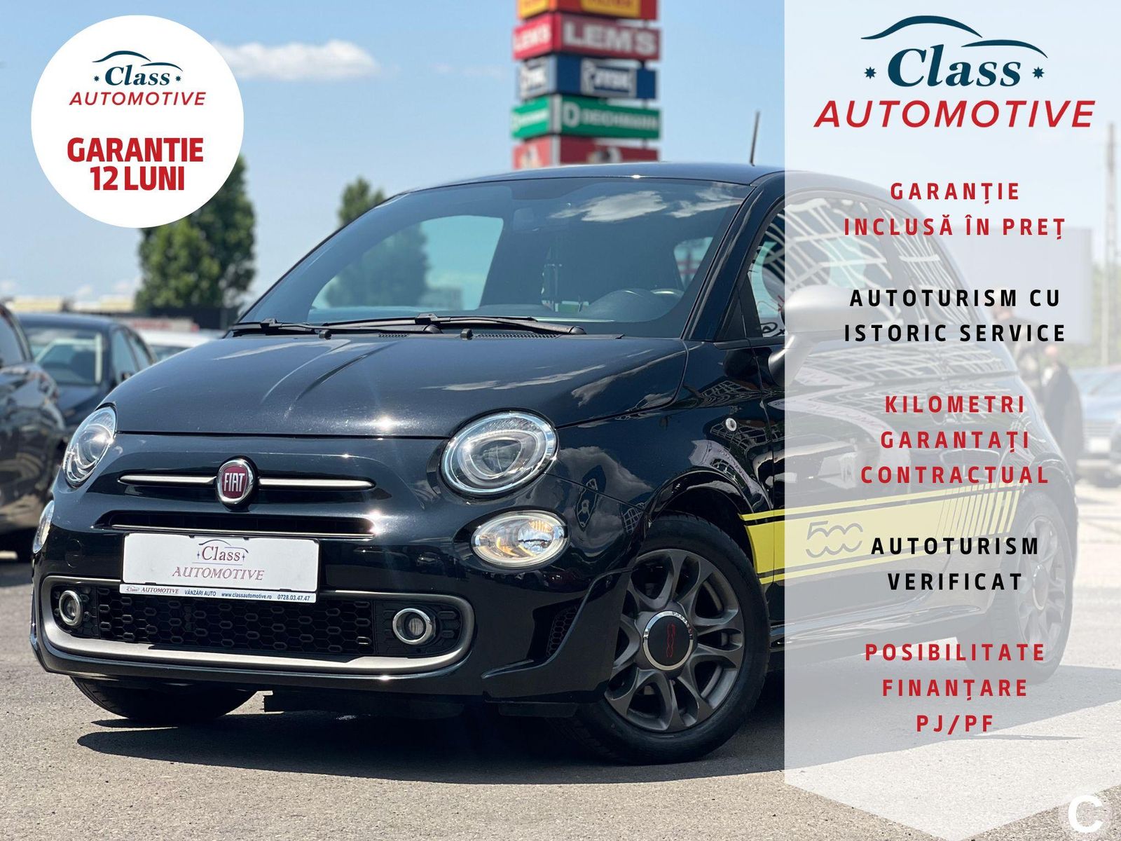 Fiat 500 2019 1.2 Benzină 69 CP - Automat - foto 1